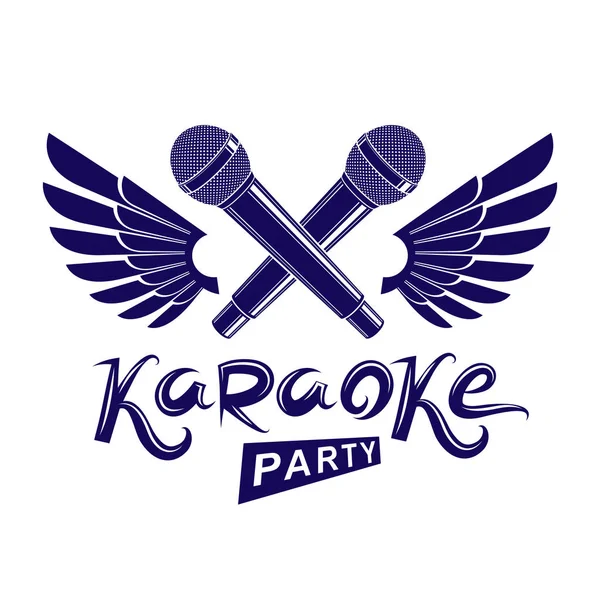 Helles Karaoke Party Werbeplakat — Stockvektor