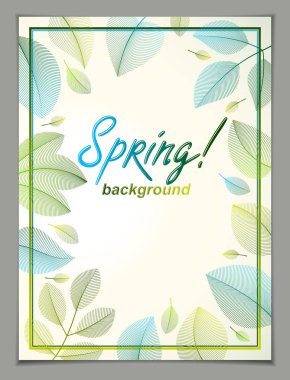 Dikey banner logo, yeşil ve taze yazarak bahar tasarımı 