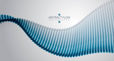 Akan, parçacıklar dinamik ses dalgası dizisi. 3D vektör illust