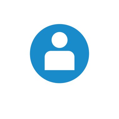 İş simgesi. Beyaz arka plan üzerinde izole vektör çizim. Kişi, kullanıcı simgesi.