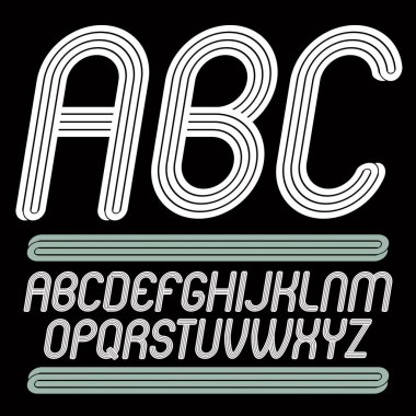 Vektör sanat funky italik patlama ile üçlü paralel çizgi, c