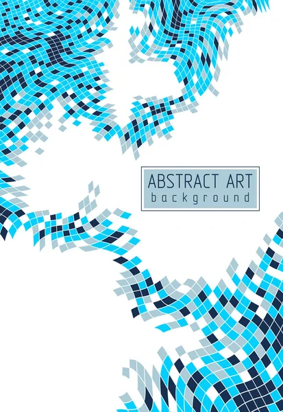 Arte Mosaico Fondo Abstracto Vector Diseño Geométrico Dimensional Ilustración Artística — Archivo Imágenes Vectoriales