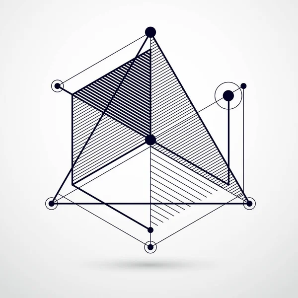 Tekniska blueprint, vektor svartvit digital bakgrund w — Stock vektor