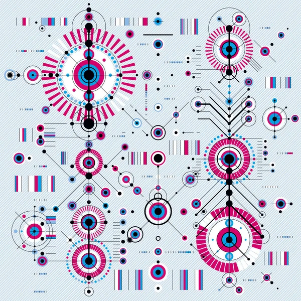 Esquema mecánico, dibujo de ingeniería vectorial con par geométrico — Archivo Imágenes Vectoriales