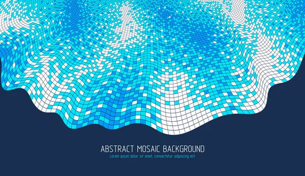 Mosaico Abstracto Azulejos Cuadrados Ilustración Arte Vector Fondo Diseño Artístico — Archivo Imágenes Vectoriales