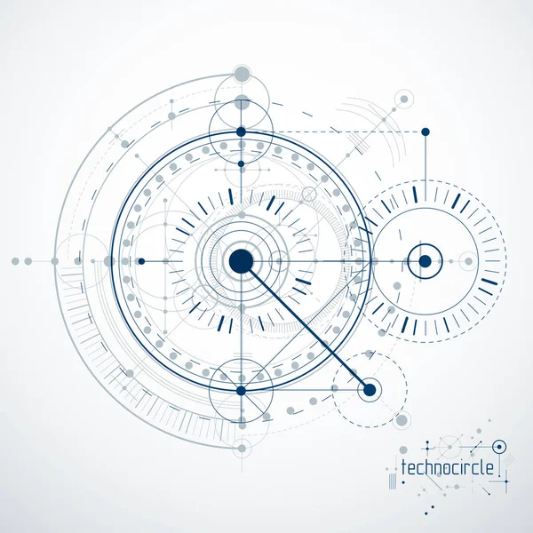 Vector industrial e engenharia de fundo, futuro técnico p — Vetor de Stock