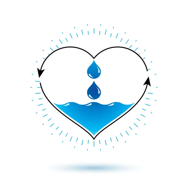 Čistá Voda Vektor Abstraktní Logo Pro Použití Reklamě Minerální Vodu — Stockový vektor