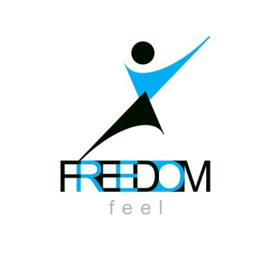 kaldırdı elleriyle heyecanlı soyut kişi.