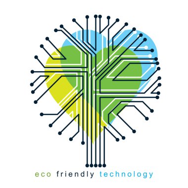 Devre kartı ile soyut teknoloji. 