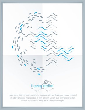 Beyaz arka plan üzerinde izole soyut dalgalı çizgi deseni