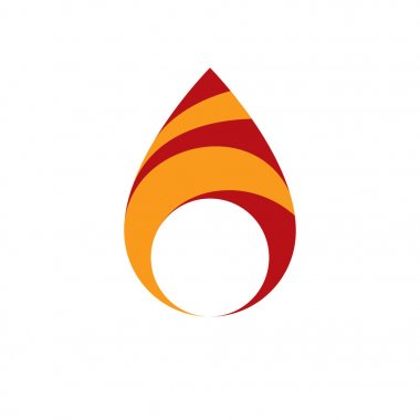 Beyaz arka plan üzerinde izole yangın öğesi