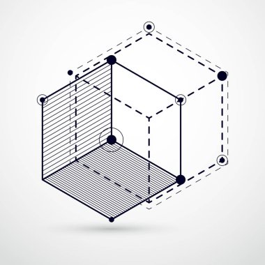 Basit geometrik figürler, simge, sanat siyah ve beyaz arka plan ile soyut kompozisyon. 