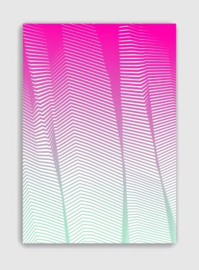 Sanat doğrusal minimalist trendy broşür tasarımı