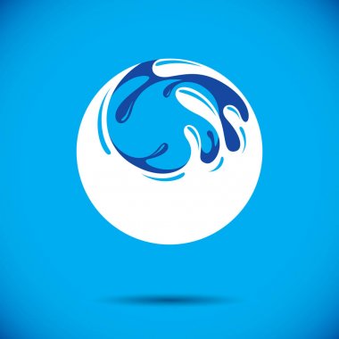 Okyanus tazelik tema mavi backgroound üzerinde