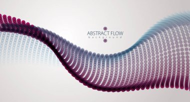 3D parçacıklar dizi dalga mesh, akan ses.