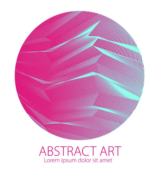 Arte Abstracción Elemento Texturizado Lineal Forma Redonda — Archivo Imágenes Vectoriales