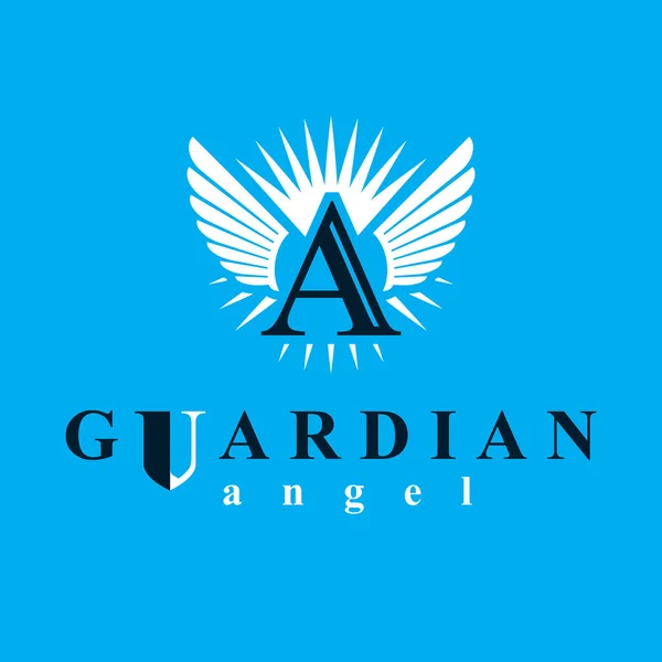 Heiliger Geist Grafisches Logo Auf Blauem Hintergrund — Stockvektor
