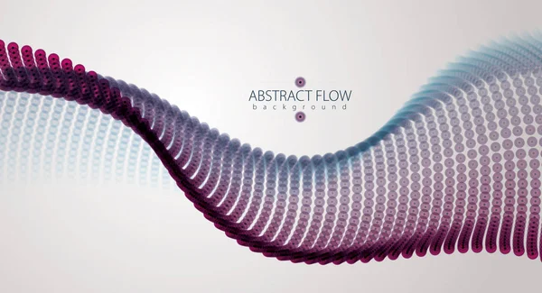 Ondas Matriz Partículas Flujo Sonido — Archivo Imágenes Vectoriales