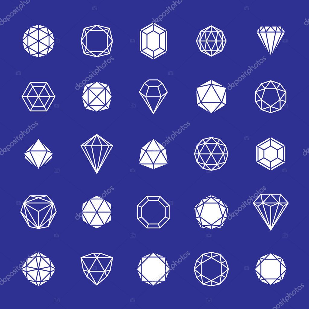 Set of vector abstract graphic shapes