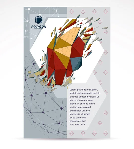 Construction Fissurée Abstraite Page Principale Brochure — Image vectorielle