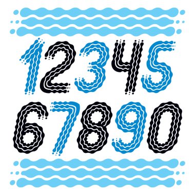 Beyaz arka plan üzerinde 9 0 kalın italik sayılar yuvarlanır