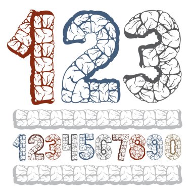 Beyaz arka plan üzerinde şık rakamları koleksiyon kümesi
