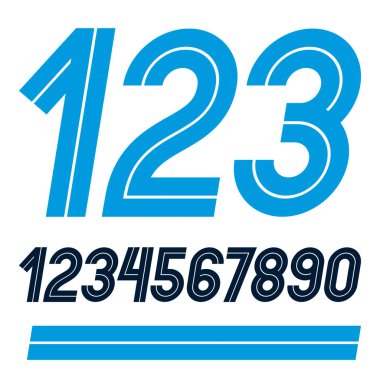 Beyaz arka plan üzerinde trendy kalın sayıları toplama