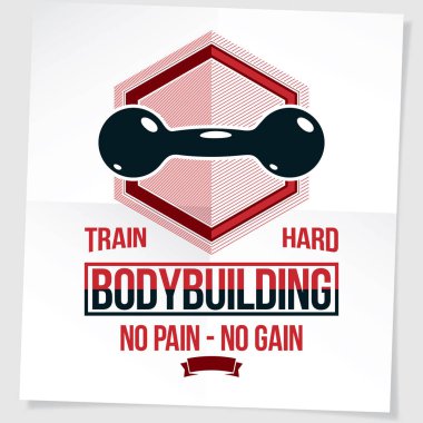 Çapraz-fit motivasyon posteri dumbbell ve hayır ile oluşturulan hiçbir kazanç yazma ağrı