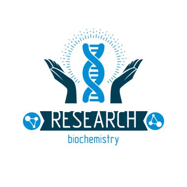 İnsan DNA'sı model beyaz arka plan üzerinde holding şefkatli eller