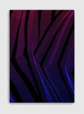 Sanat doğrusal minimalist trendy broşür tasarımı