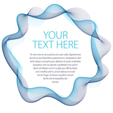 Beyaz arka plan üzerinde soyut yuvarlak çerçeve 