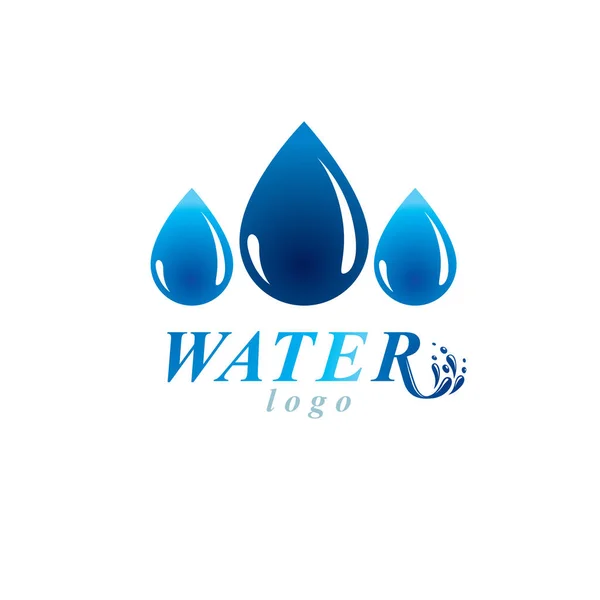 Logotipo Globale Circolazione Dell Acqua Sfondo Bianco — Vettoriale Stock