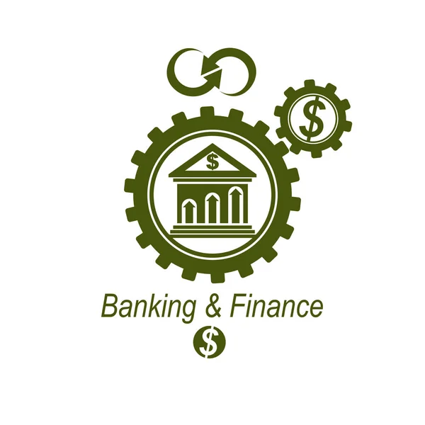 Banking Conceptual Logo White Background — Stock Vector