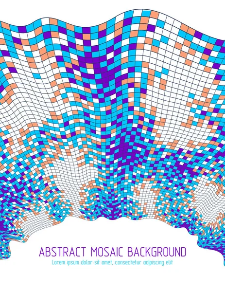Patrón Azulejos Cuadrados Mosaico Abstracto Colorido — Archivo Imágenes Vectoriales