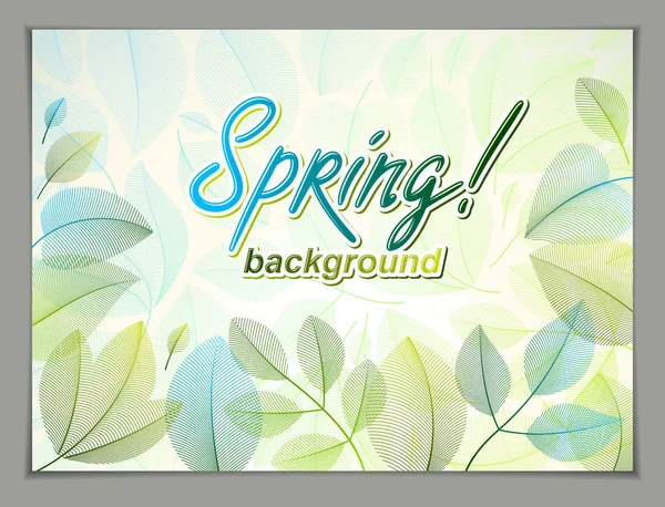Bunte Blumenmuster Mit Schriftzug Frühling Hintergrund — Stockvektor