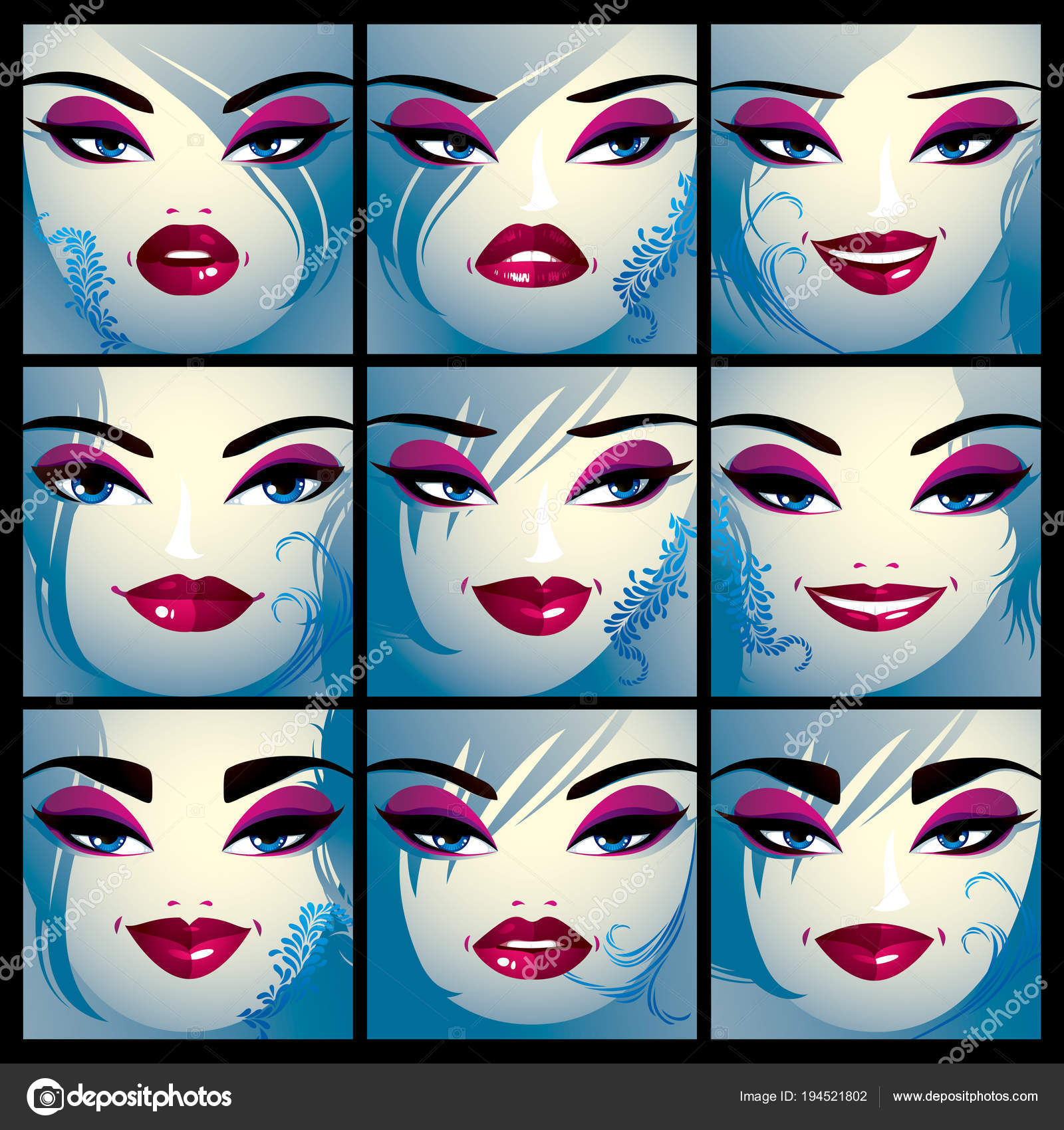 Parts Female Faces Makeup Black Brows - Faces Makeup Parts Female Faces Makeup Black Brows - Faces Makeup
