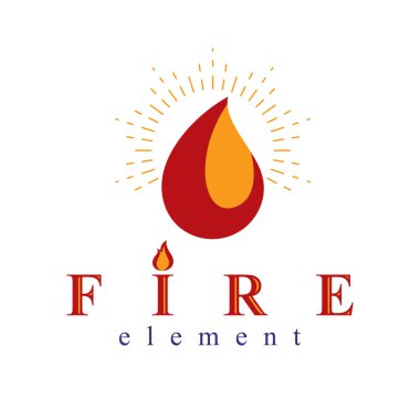 Yanan ateşi, doğal öğesi logosu güç.