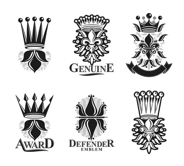 Royal Symbols Isolated White Background — Stock Vector