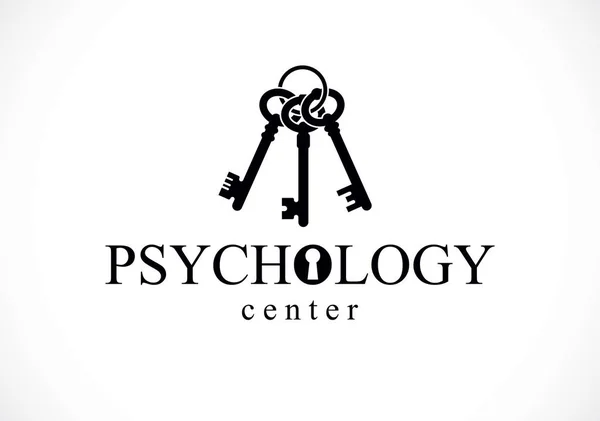 Logo Conceptuel Santé Mentale Psychologie — Image vectorielle