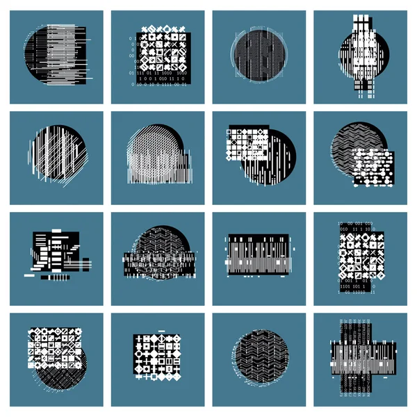 Conjunto Composições Geométricas Coleção Artes Gráficas Abstratas —  Vetores de Stock