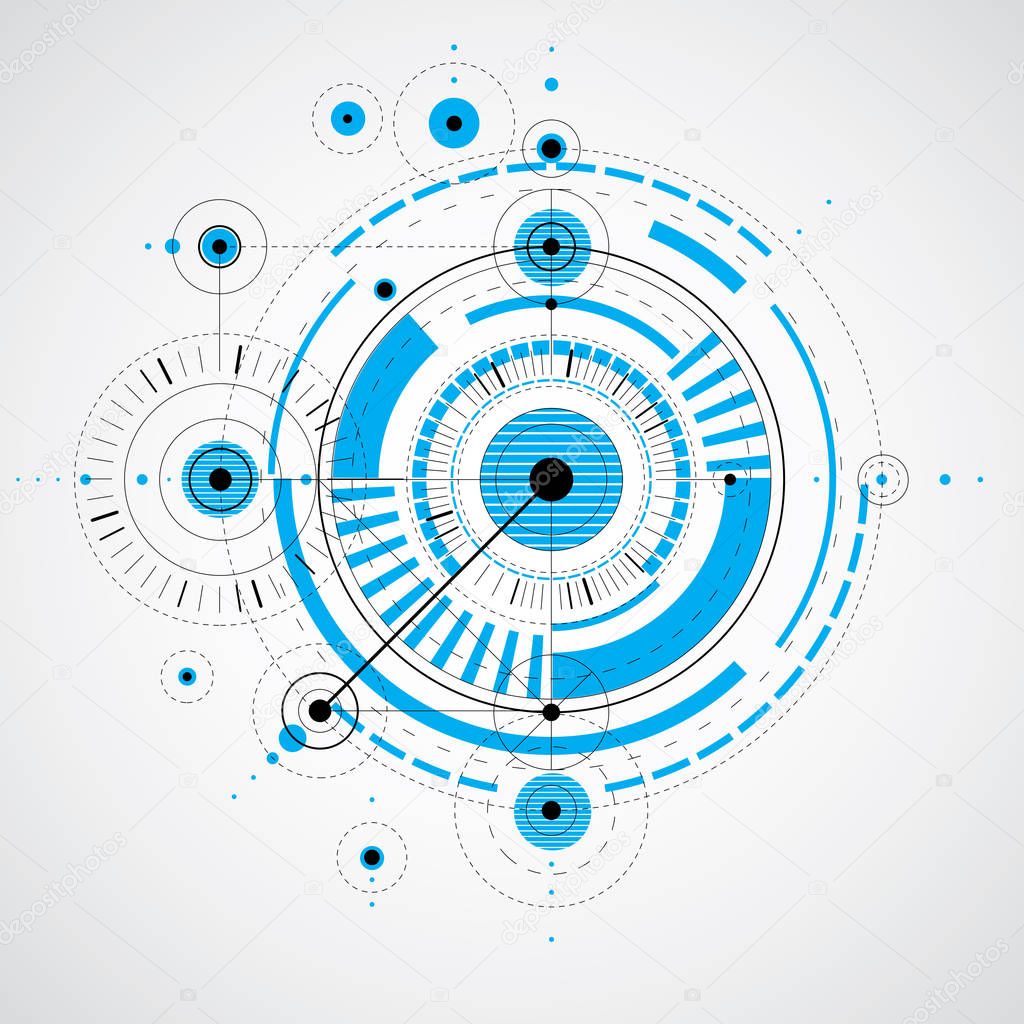 Engineering technological background, futuristic technical plan, mechanism.