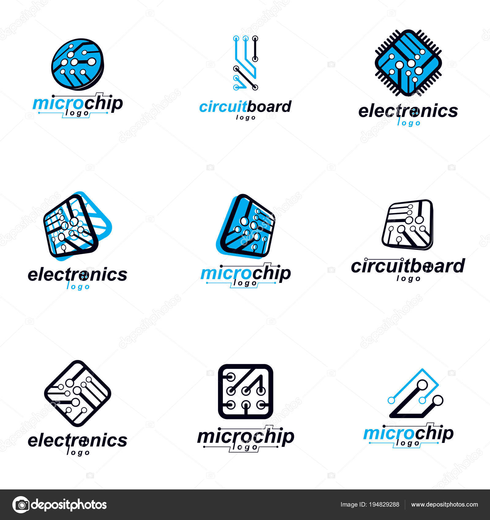 Technology Communication Cybernetic Elements Collection Vector