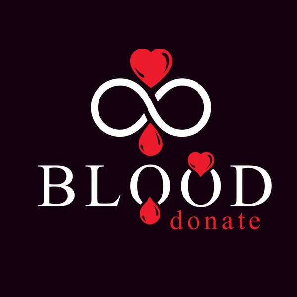 Пожертвувати Кров Напис Ізольовано Білому Зроблено Використанням Векторних Червоних Крапель — стоковий вектор