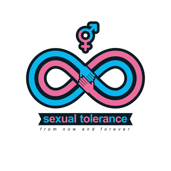 Symbole Conceptuel Tolérance Sexuelle Tolérance Zéro Symbole Vectoriel Créé Avec — Image vectorielle