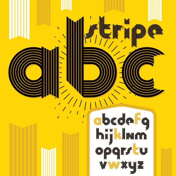 Colección Letras Alfabeto Inglés Minúsculas Vintage Moda Vectorial Funky Negrita — Archivo Imágenes Vectoriales