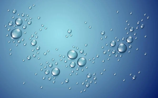 Gotas Agua Ducha Piscina Condensado Gotas Lluvia Ilustración Vectorial Transparente — Vector de stock