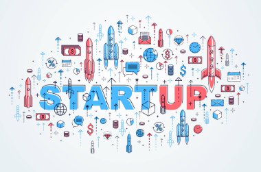 Başlangıç roketler kalkış, uzay roketleri uçan başlatma iş