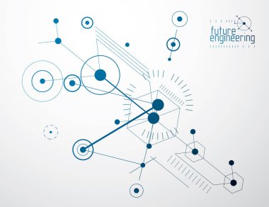 Teknolojik vektör duvar kağıdı çevrelerin ile Mühendislik ve