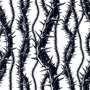 Disgusting horror art and nightmare seamless pattern, vector bac clipart