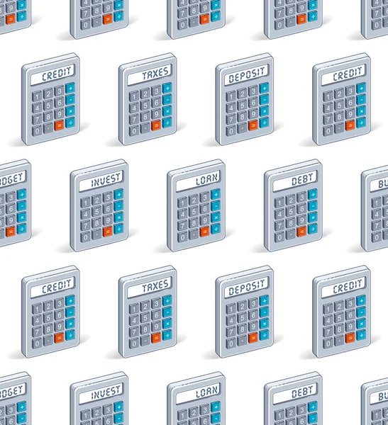 Калькуляторы бесшовные фон, фон для налогов или бухгалтерии — стоковый вектор